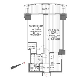 愛宕グリーンヒルズフォレストタワー 1609 間取り図