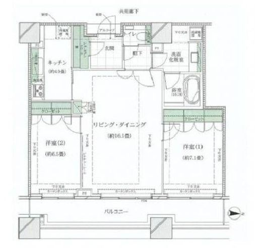 コンシェリア西新宿タワーズウエスト 29階 間取り図