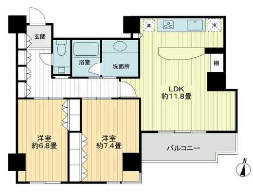 アクシア青山 17階 間取り図