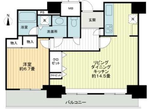 サンクォーレタワー 9階 間取り図