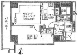 シティコート目黒 4-710 間取り図