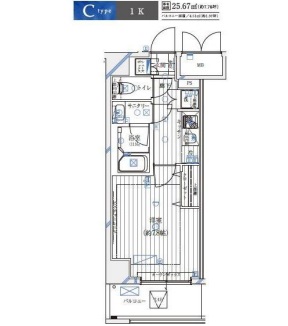レガリス愛宕御成門 7階 間取り図