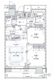 ザ・パークハウス晴海タワーズ クロノレジデンス 33階 間取り図