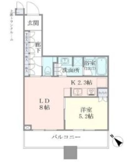 ブリリアタワーズ目黒 4階 間取り図