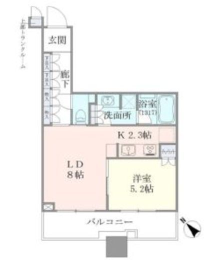 ブリリアタワーズ目黒 6階 間取り図