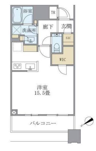 ブリリアタワーズ目黒 5階 間取り図