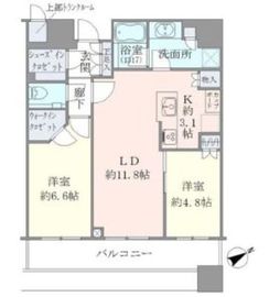 ブリリアタワーズ目黒 27階 間取り図