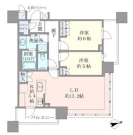 ブリリアタワーズ目黒 6階 間取り図