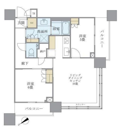 ブリリアタワーズ目黒 8階 間取り図