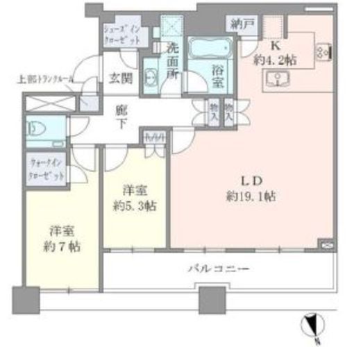 ブリリアタワーズ目黒 37階 間取り図