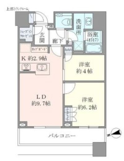 ブリリアタワーズ目黒 24階 間取り図