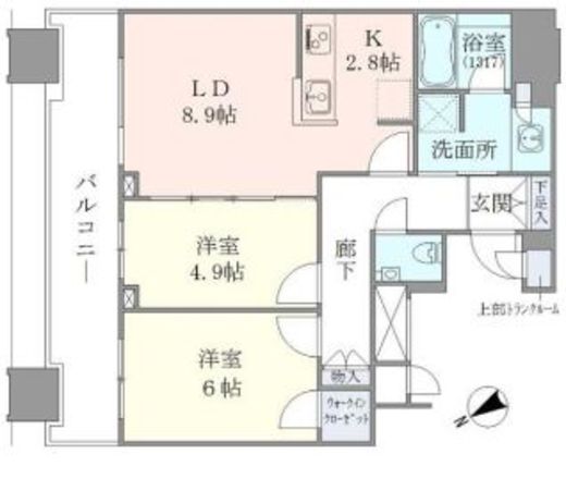 ブリリアタワーズ目黒 14階 間取り図