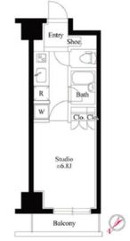 グランスイート銀座レスティモナーク 8階 間取り図