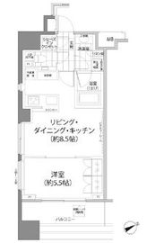 パークハビオ西新宿 906 間取り図