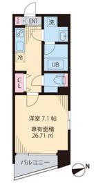 モンテヴェルデ神楽坂 307 間取り図