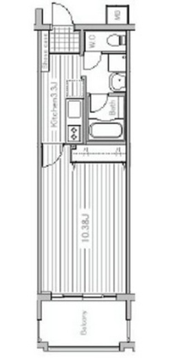 ミラフローレス赤坂 602 間取り図