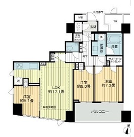 ザ・レジデンス平河町 12階 間取り図
