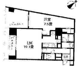 TKフラッツ渋谷 1402 間取り図