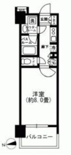 セントラルプレイス新宿御苑前 2階 間取り図