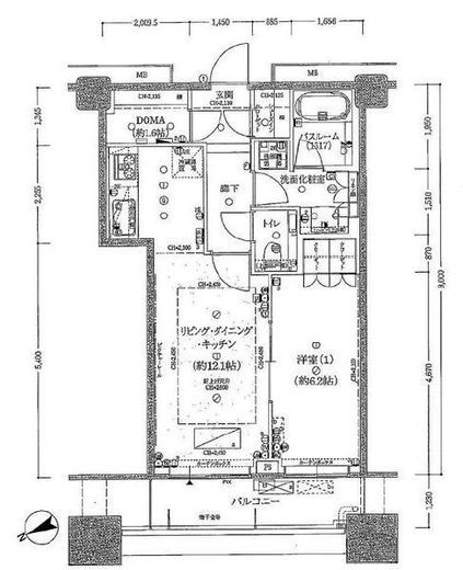 アトラスタワー西新宿 7階 間取り図