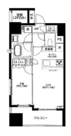 ウィルローズ日本橋人形町 2階 間取り図