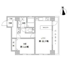 ラクラス田原町 604 間取り図