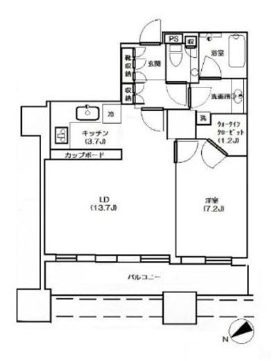 東京ツインパークス レフトウィング 7階 間取り図