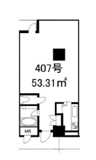 ヒューリック銀座ウォールビル 407 間取り図