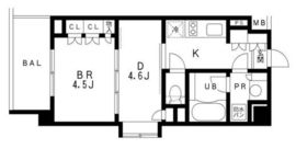 レジディア池袋 408 間取り図