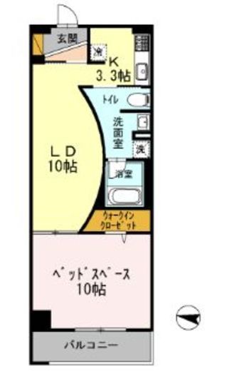 ロイヤルパークス梅島 404 間取り図