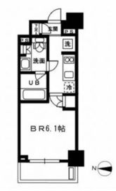 レジディア新宿イースト3 1002 間取り図