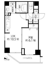 麻布十番レジデンス 803 間取り図