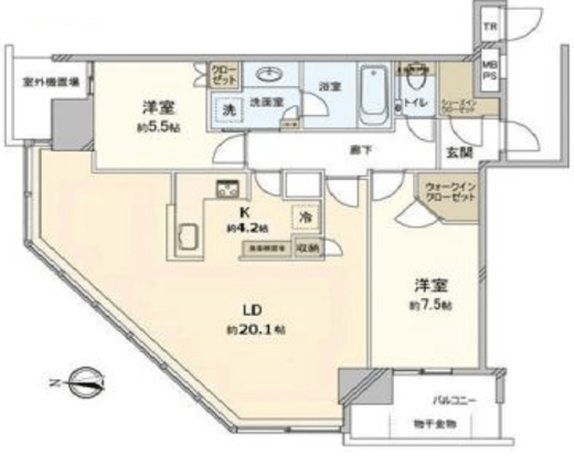 THE TOYOSU TOWER 14階 間取り図