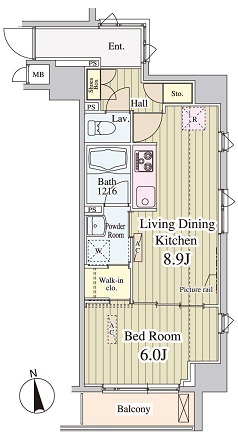 SK-ONE市ヶ谷 404 間取り図