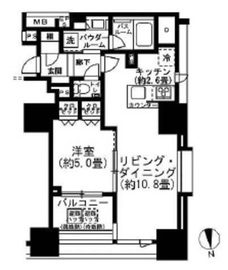 シティタワー白金 14階 間取り図