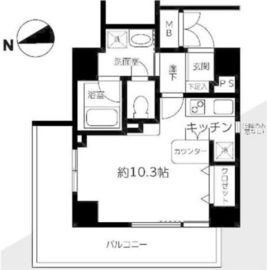 ONE ROOF FLAT TOGOSHI 505 間取り図