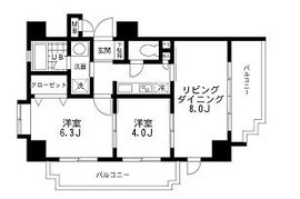 レジディア文京本郷 401 間取り図