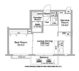 コンフォリア学芸大学 407 間取り図