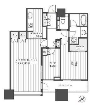 パークコート虎ノ門愛宕タワー 26階 間取り図