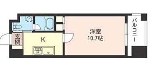 エスティメゾン銀座 1403 間取り図