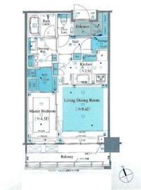 グローバルフロントタワー 7階 間取り図