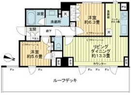 グランスイート広尾 6階 間取り図