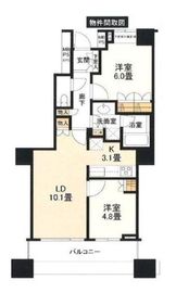 エアライズタワー 39階 間取り図