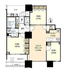 ドゥ・トゥール 27階 間取り図