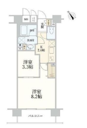 秀和溜池山王レジデンス 4階 間取り図