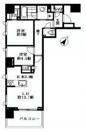 ルフォン白金台ザ・タワーレジデンス 5階 間取り図