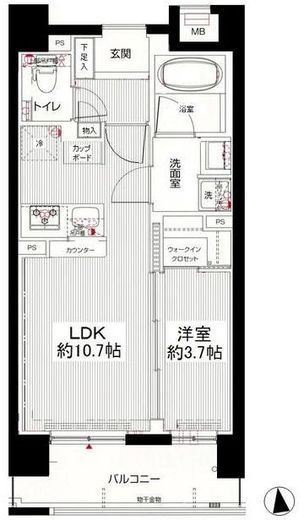 グランスイート文京小桜 2階 間取り図