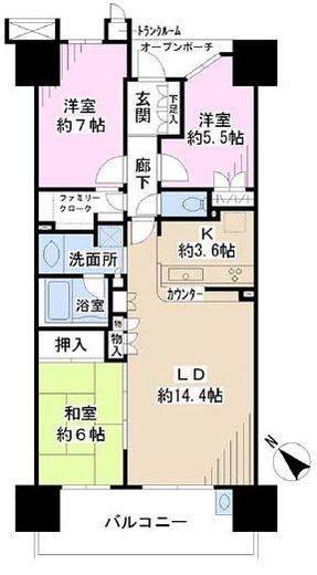 東京フロントコート 16階 間取り図