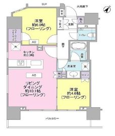 ブランズ日本橋浜町公園 9階 間取り図