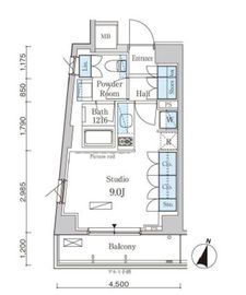 パークアクシス自由が丘テラス 307 間取り図